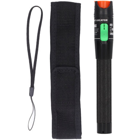 Localisateur de Fautes Visuel à Fibre Noire, Poignée Antidérapante Ergonomique, Stylo Testeur à Lumière Rouge pour Fibre Optique HT-30 (Plus de 30mW)