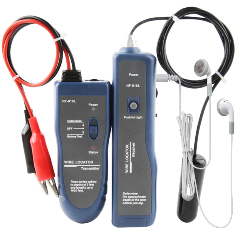 Lifcausal - Localisateur de fils souterrains, instrument de détection de câbles souterrains NF-816L , détecteur de lignes de câblage dissimulées,60cm