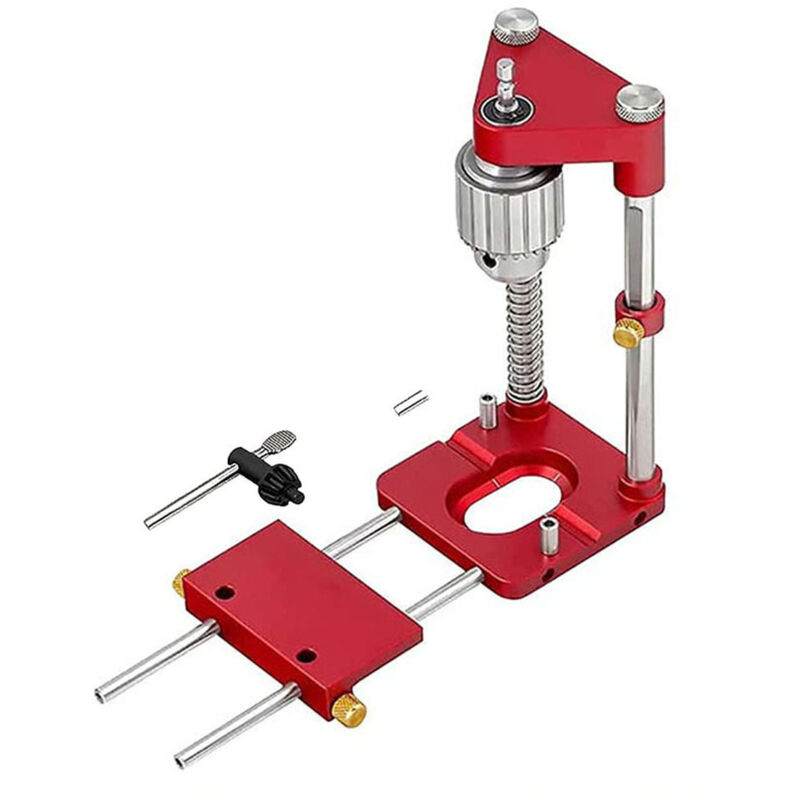 Lifcausal - Localisateur de perçage portable Localisateur de précision Localisateur de travail du bois Rouge