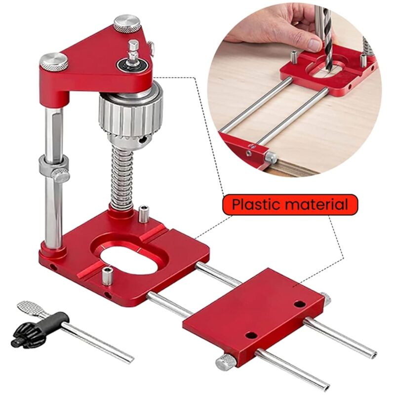 Localisateur de Perceuse à Bois Localisateur de PerçAge Portable Outil de Guide de Gabarit de PerçAge RéGlable pour Outils à Main Domestiques