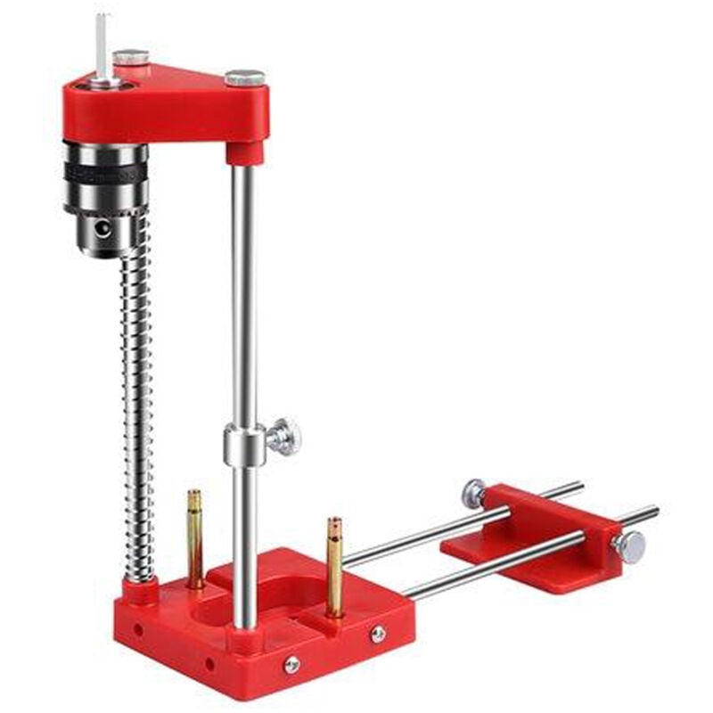 Meterk - Localisateur de perceuse, gabarit de perçage Portable, Guide précis de positionnement de perçage de trous, outil de travail du bois en acier
