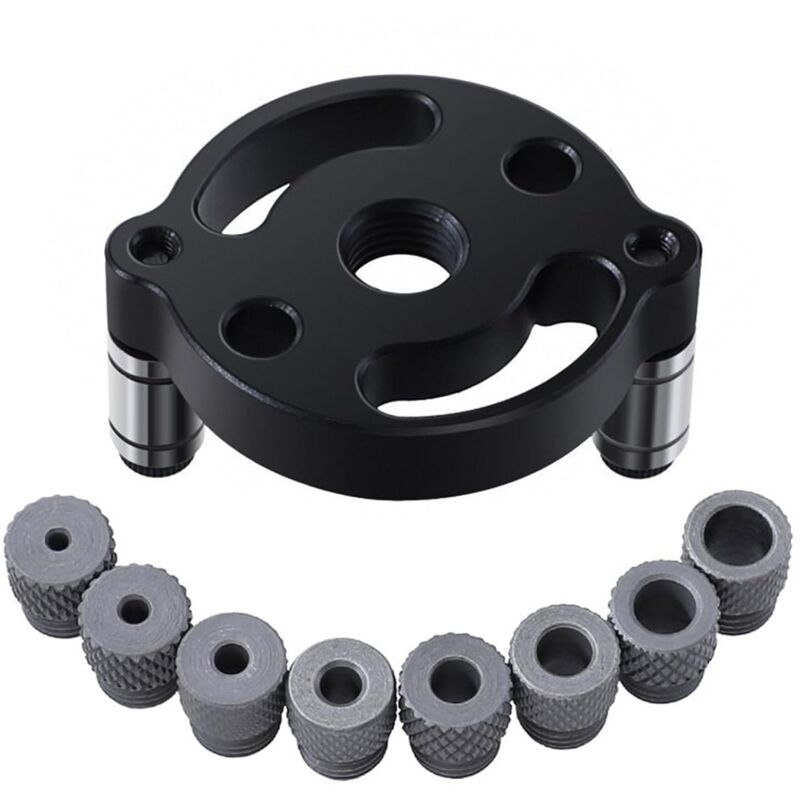 Tonchean - Localisateur de perforateur, Douille de perçage avec 8 bagues de forage 3/4/5/6/7/8/9/10mm, Perforateur vertical Gabarit de perçage avec