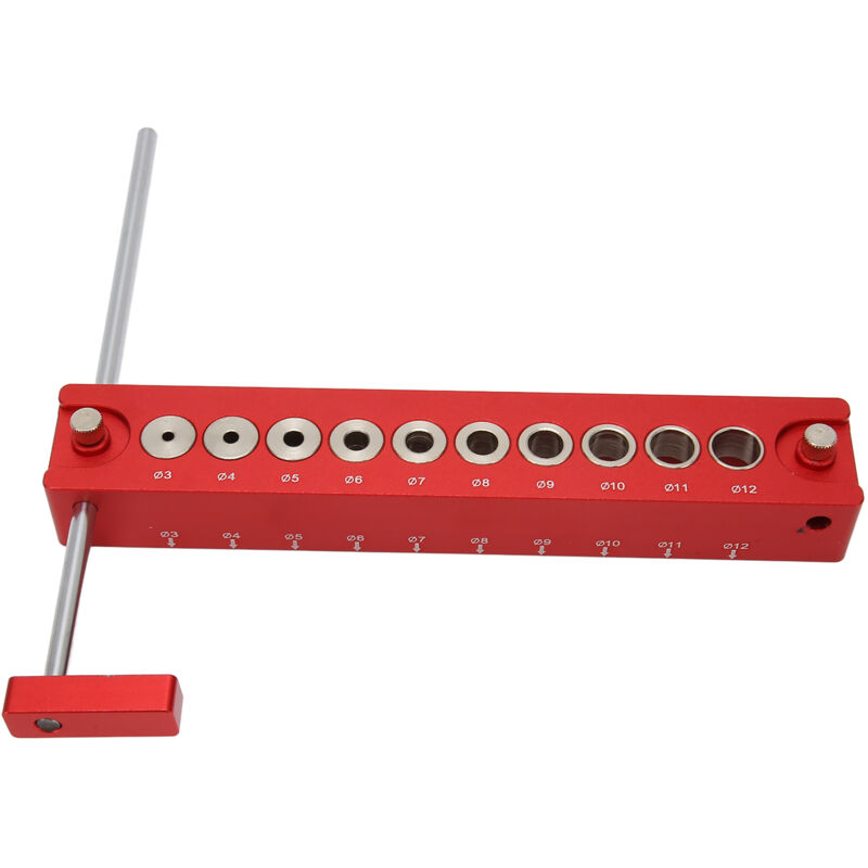 Localisateur de poinçons de chevilles en bois 10 en 1, gabarit de trous, guide de perçage en alliage d'aluminium 45 ° 90 ° pour le travail du bois