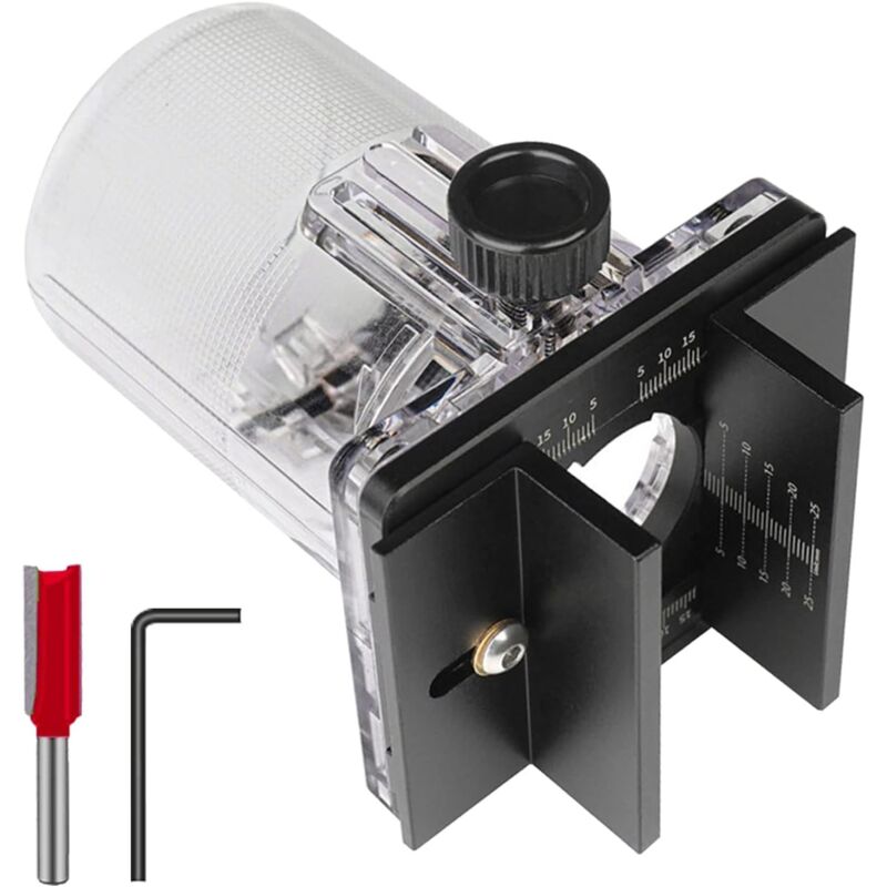 Sunxury - Localisateur de rainurage pour défonceuse à bois, 2 en 1 réglable de haute précision, accessoires de fixation pour machine à rainurer de 65