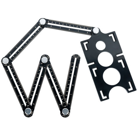 Localisateur de trous de carrelage, outil de mesure pour le travail du bois, avec diamètre de trou de positionnement, 6 pièces