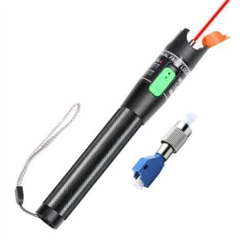 Localisateur Visuel de DéFauts, Testeur Câble à Fibre Optique 30 MW avec Adaptateur FC Mâle Vers LC , Compteur Source LumièRe Rouge Km