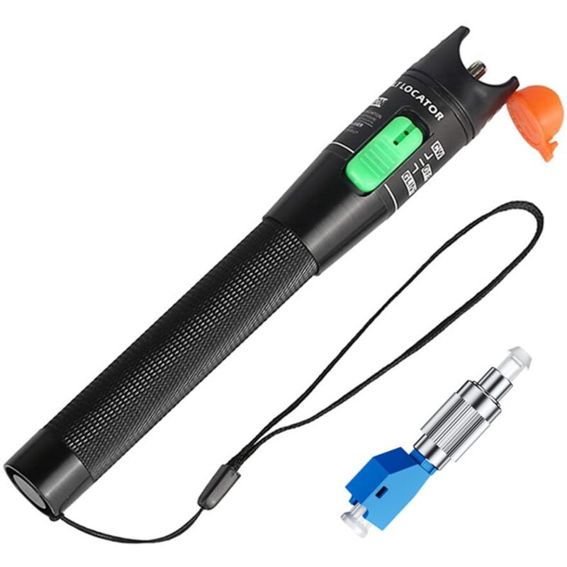 Localisateur visuel de défauts, testeur de câbles en fibre optique à lumière rouge 30mW 30KM, équipement de test de câbles adapté au connecteur