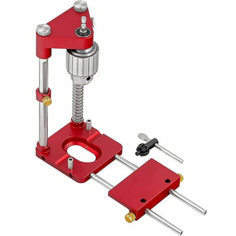 Localizador de brocas portátil ajustable para carpintería, rojo