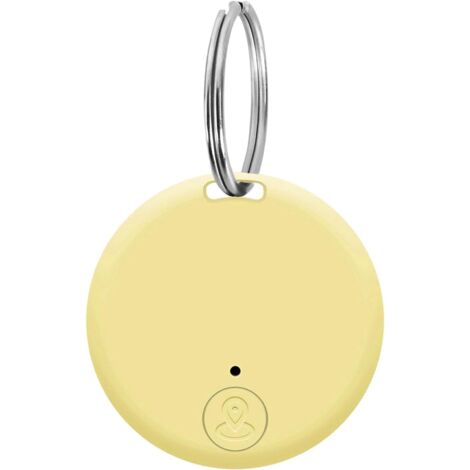 Localizador de llaves inteligente con Bluetooth, rastreador GPS, alcance de 15 m, apto para niños, mascotas, gatos, motocicletas, equipaje y teléfonos inteligentes (amarillo)