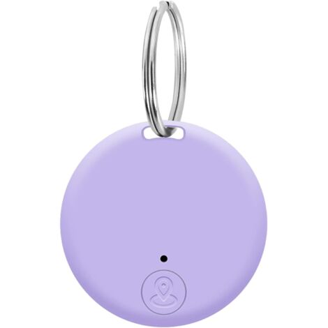 Localizador de llaves inteligente con Bluetooth, rastreador GPS, alcance de 15 m, apto para niños, mascotas, gatos, motocicletas, equipaje y teléfonos inteligentes (morado)