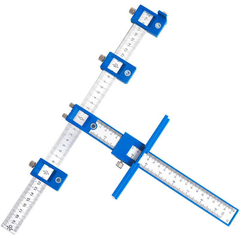 

Localizador de punzon ajustable de acero inoxidable Herrajes para gabinetes Plantilla de perforacion Posicionamiento Guia de anclaje Herramienta de