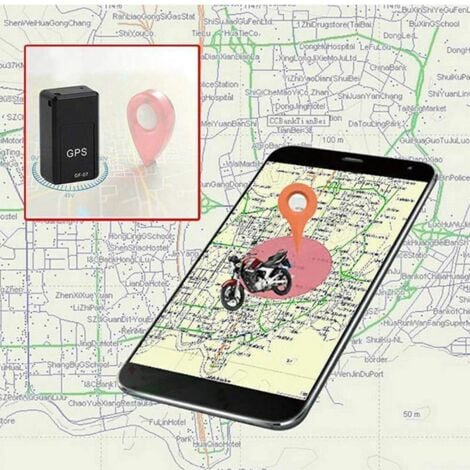 ONTWAY Localizador GPS, mini localizador magnético GPS, rastreador antirrobo GSM GPRS, dispositivo de seguimiento en tiempo real, paquete en bolsa negra