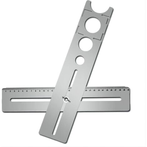 Localizzatore di fori per piastrelle in ceramica, punzone universale per punzone in marmo, utensile portatile in acciaio inossidabile da 300 mm