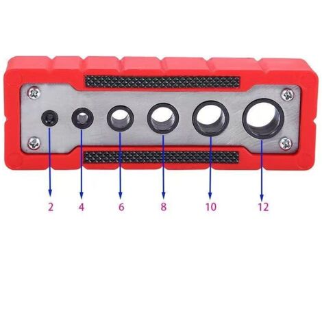 Localizzatore di punte da trapano per la lavorazione del legno, morsetto a tenone autocentrante (rosso)