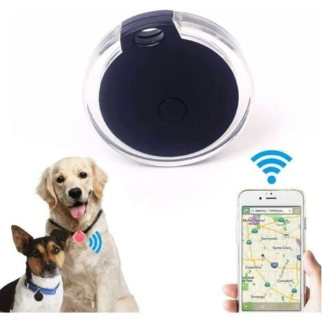 Localizzatore GPS per cani, anti smarrimento, collare GPS per gatti, localizzatore con allarme per animali domestici, cane (nero, 1 pezzo)
