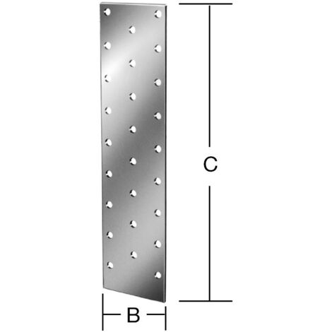 Lochplatten 100 x 300 mm verzinkt Flachverbinder Holzverbinder Nagelplatte