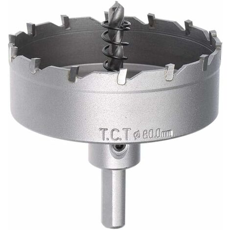 Lochsäge Hartmetallbohrer Lochsäge 80 mm Schnittdurchmesser TCT für 0,5 mm-3 mm Edelstahl 5 mm Blech,