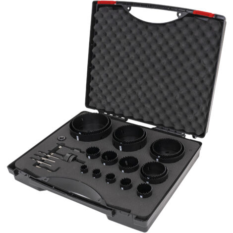 Lochsägen-Set HSS-Co8 Bimetall, 21-teilig, 19 - 121 x 44 mm, aggressiver Schnitt, Schnitttiefe bis 44mm