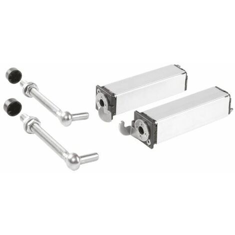 Locinox – Charnière à ressort pour portillon 40 x 40 mm – Tige filetée 130 mm – Charge max 75 kg – Réglage force et vitesse de fermeture
