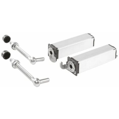 Locinox – Charnière à ressort pour portillon 40 x 40 mm – Tige filetée 150 mm – Charge max 75 kg – Réglage force et vitesse de fermeture