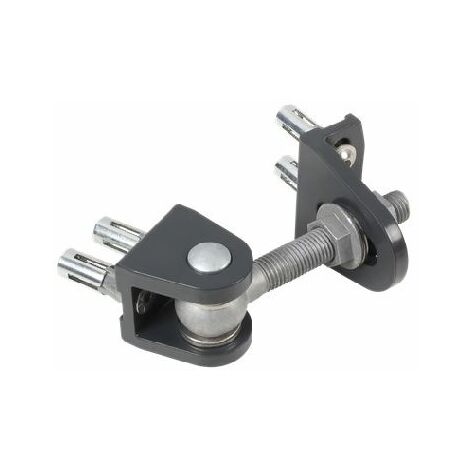 Locinox – Charnières 180° à visser pour bois dur – Boulon à œil M12 – Réglable en hauteur jusqu'à 17.5mm – Anti-vandalisme