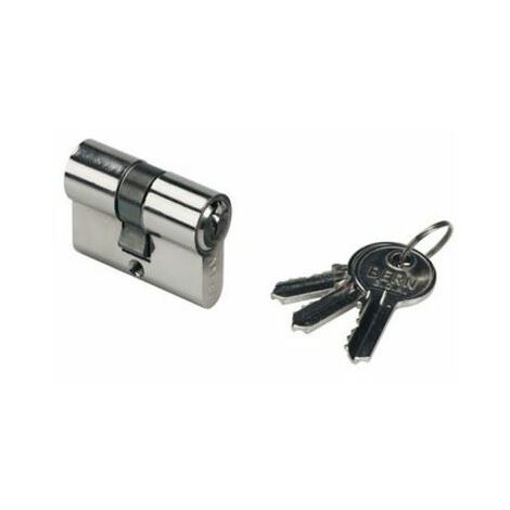 Locinox – Cylindre de serrure européen 46mm – S'entrouvrant – 3 clés fournies – Sécurité renforcée pour systèmes modernes