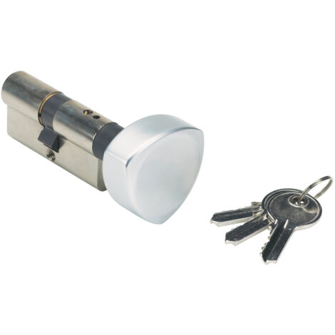 Locinox – Cylindre de serrure européen 60mm – 3 clés à bouton – Sortie libre d'un côté – Pour portes d'accès facile