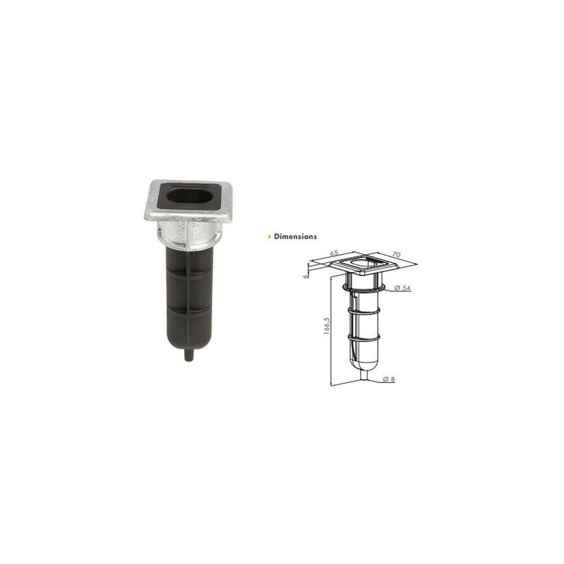 Locinox - Sabot de sol économique pour verrou de sol diam. 20mm max.