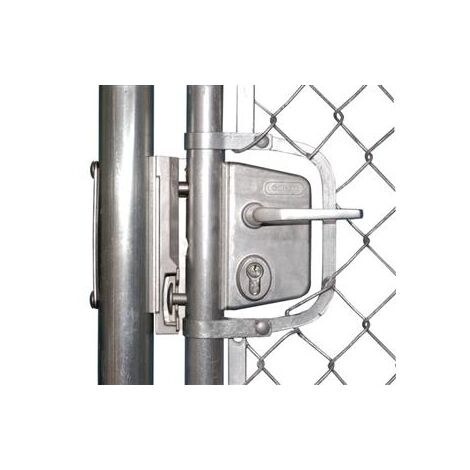 Locinox – Étrier réglable pour portail grillagé – Acier galvanisé – Résistance à la corrosion – Fixation solide pour serrures LA, LE et LS