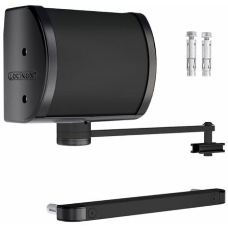 Locinox – Ferme-portail hydraulique pour poteaux béton ou acier – Charge max 150kg – Ouverture réversible à droite/gauche – Bras coulissant inclus