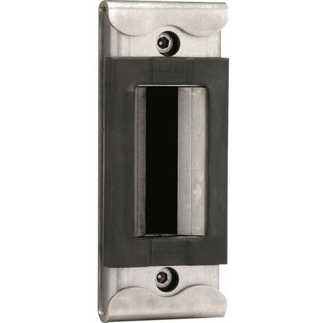 Locinox – Gâche de serrure pour portail coulissant – Acier inoxydable – Fixation Quick-Fix – Largeur minimum de profil 80 mm – Dimensions 195 x 70 mm - P00006976