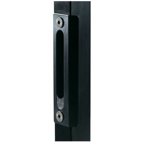 Locinox – Gâche pour serrure électrique carrée 40mm – Finition fer forgé noir – Système Quick-Fix pour installation rapide – Compatible avec plusieurs modèles