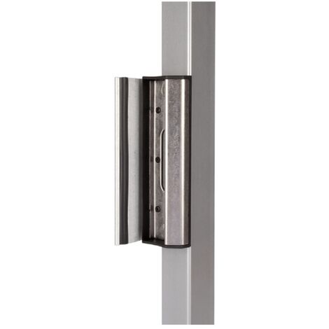 Locinox – Gâche réglable en acier inoxydable pour profils carrés aluminium non traités – Fixation durable pour projets professionnels – Résistance à la corrosion