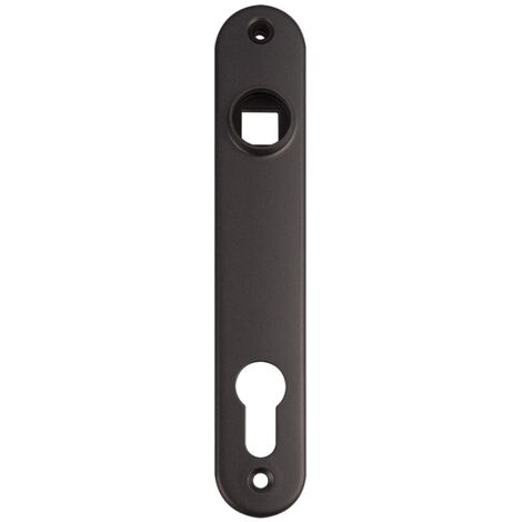 Locinox – Plaque de propreté aluminium noir pour profil HWLB – Conçue pour serrures hybrides – Matériau léger et résistant – 150x30mm