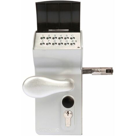 Locinox – Serrure à code électronique sur batterie – Profil carré 40 à 60 mm – Gris alu – Inox pour clavier – Résistance norme ISO 9227 KTL