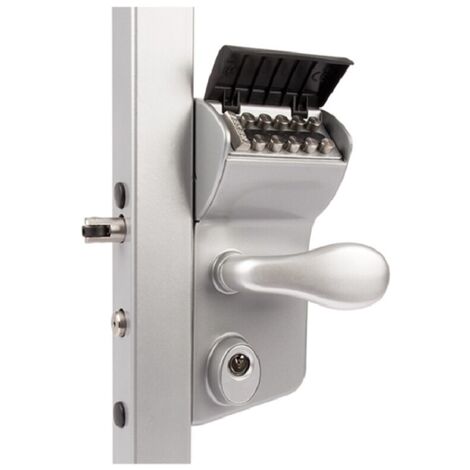 Locinox – Serrure à code mécanique pour profils carrés 60-80 mm – Coffre aluminium thermolaqué – Mécanisme acier inoxydable – Pênes réglables 20 mm - 3006C