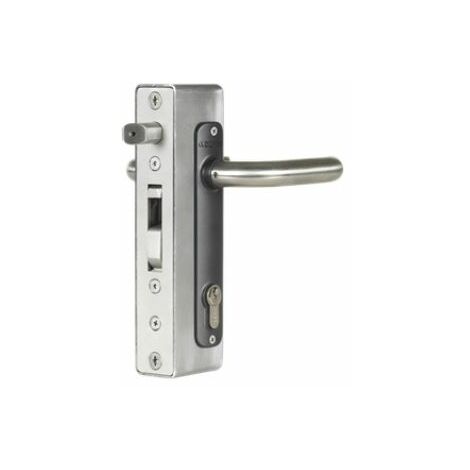 Locinox – Serrure à encastrer en acier inoxydable pour coffre à souder – Axe 35mm – Crochet et pêne demi-tour réglable – Sécurisation portes métal
