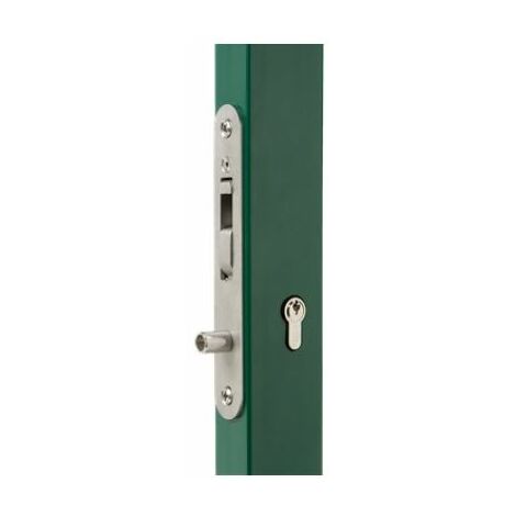 Locinox – Serrure à encastrer en acier inoxydable pour portail coulissant ou battant – Mécanisme 100% acier – Pêne dormant en crochet – Compatible avec cylindres européens