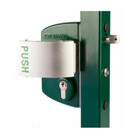 Locinox – Serrure anti-panique industrielle 40-60mm – Cylindre s'entrouvant GSX – Poignée 3006PUSH – Acier inoxydable robuste