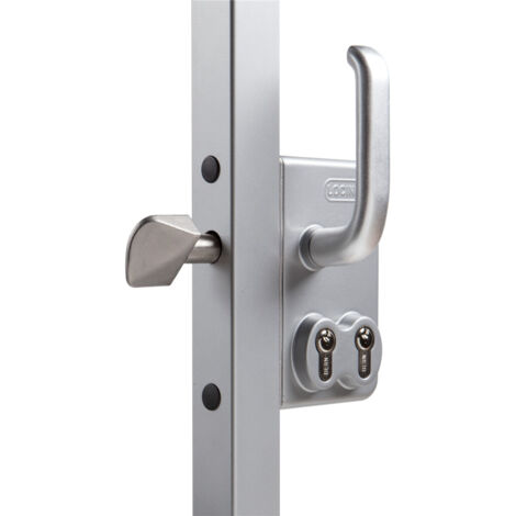 Locinox – Serrure double cylindre INOX 60 mm RAL SILV – 2 clés – Pêne de nuit en acier inoxydable – Résistance à 1000 heures brouillard salin