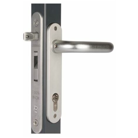 Locinox – Serrure monopoint encastrée 20mm – Acier inoxydable – Pêne dormant en crochet – Entraxe 92mm – Installation rapide Click-It