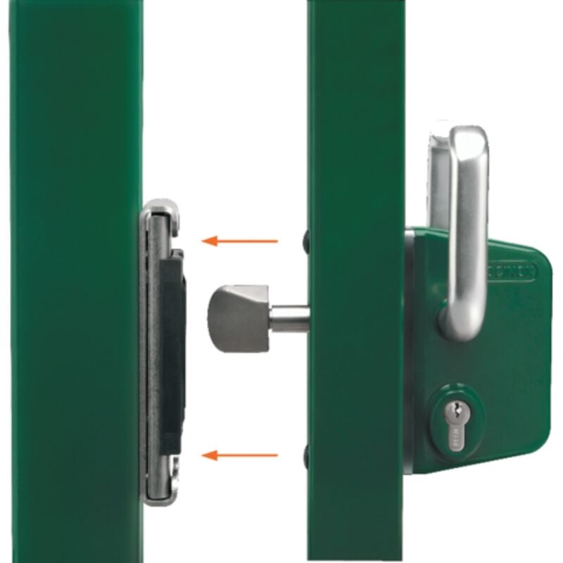 Serrure lskz 40 sans gâche - Argent Argent 96 mm Verticale 50 mm Argent a Fouillot Sans 160 96 mm