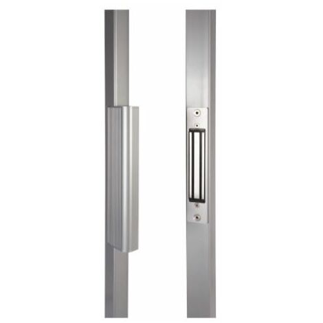 Locinox – Ventouse électromagnétique à encastrer pour portails battants – RAL 9005 noir – Force de rétention 250Kg – Installation rapide avec fixations Quick-Fix