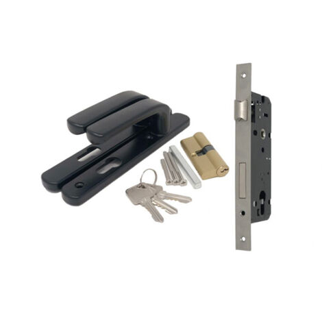 Lock for Double Gate - Metal - Black