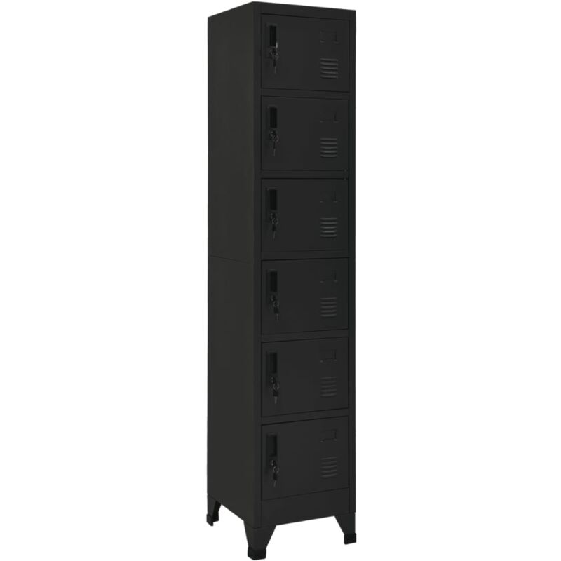 Vidaxl - Locker Cabinet Black 38x40x180 cm Steel