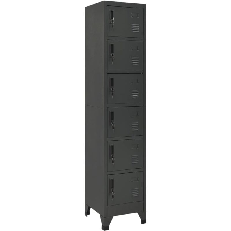 Locker Cabinet Anthracite 38x40x180 cm Steel vidaXL