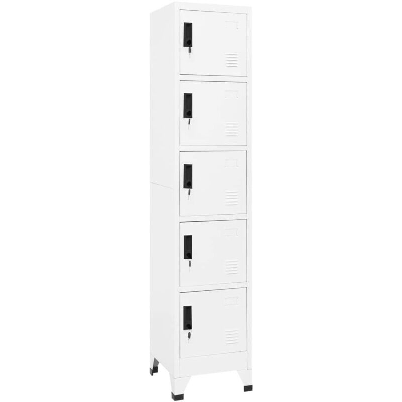 Locker Cabinet White 38x40x180 cm Steel Vidaxl