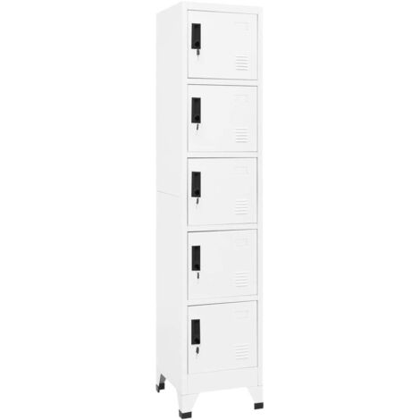 Locker Cabinet White 38x40x180 cm Steel vidaXL