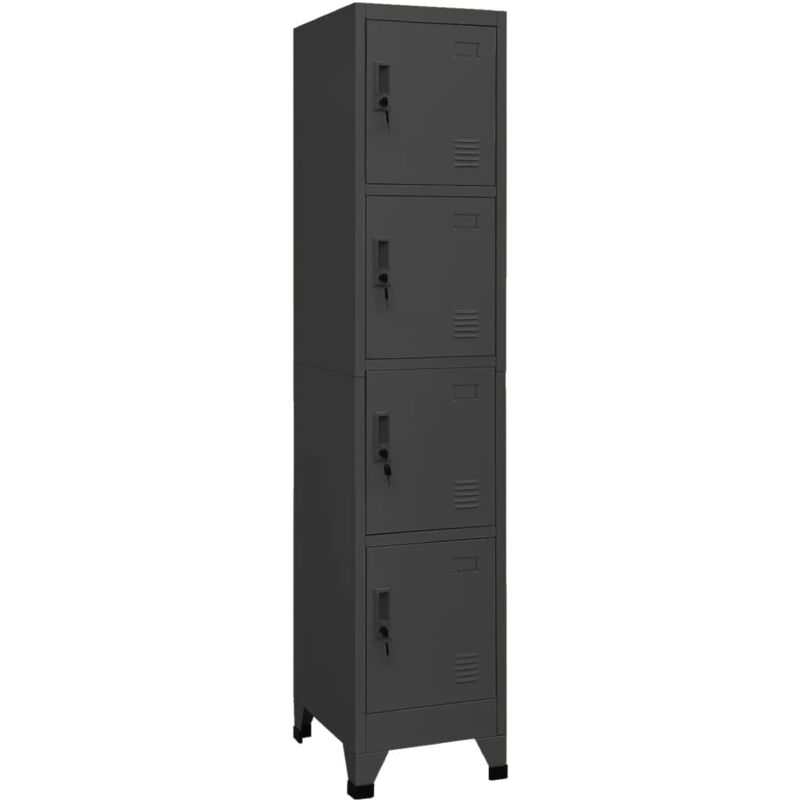 Locker Cabinet Anthracite 38x45x180 cm Steel Vidaxl
