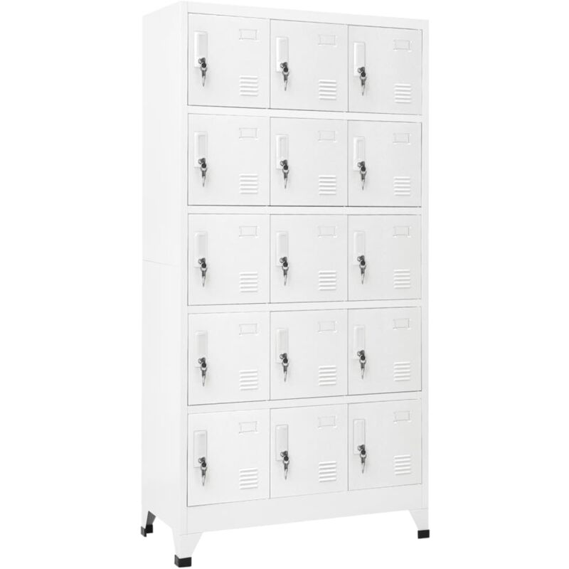 Locker Cabinet Light Grey 90x40x180 cm Steel Vidaxl